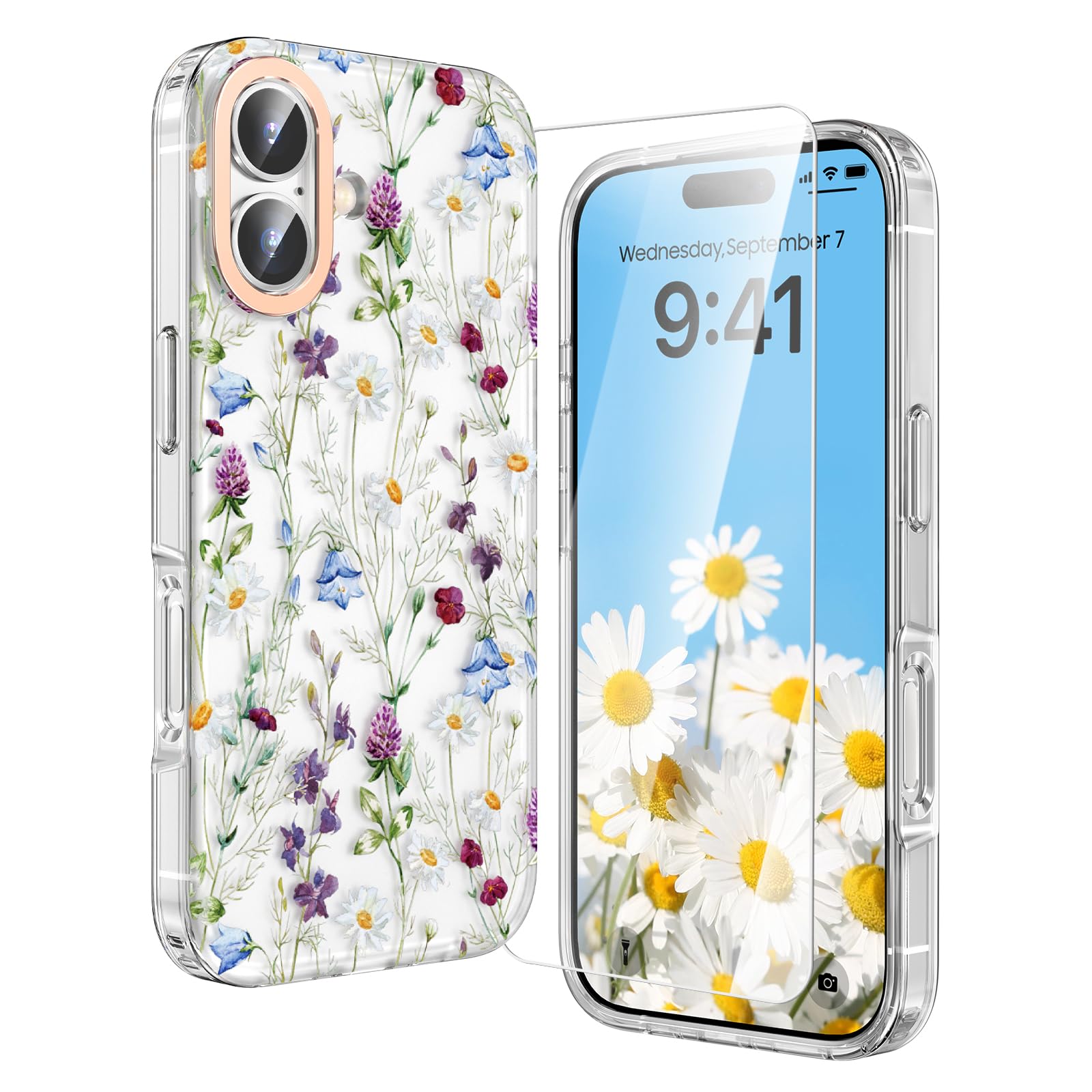 CaseStock 花柄 iPhone用ケース iPhoneケース】 ガラス SPRINKLE FLOWER(スプリンクルフラワー